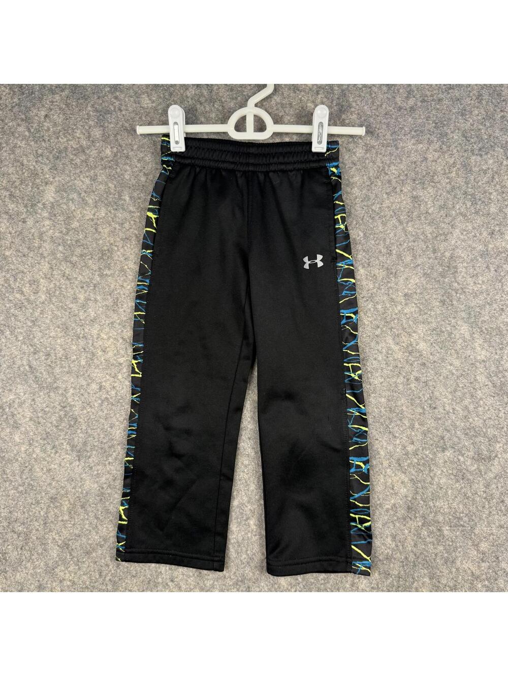 Under Armour Toddler Sweatpants Black Blue Green Size 4T EUC 052